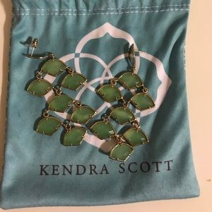 Kendra Scott green dangle earrings